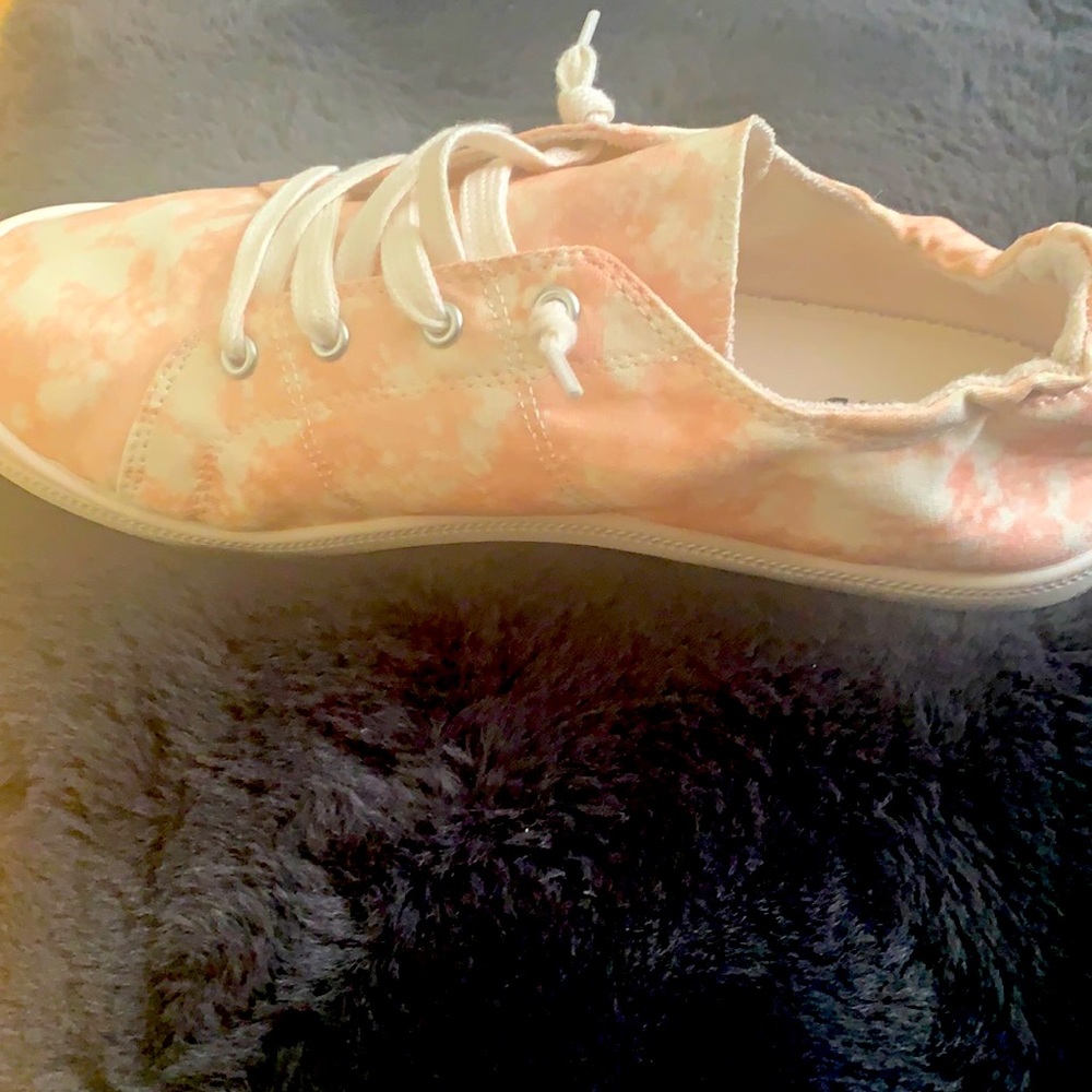 Pink tye dye sneakers